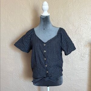 Maurices Blue Button-Down Blouse